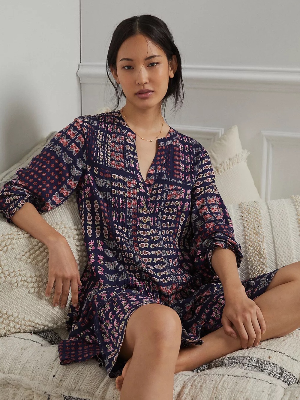 Anthropologie • Diana pintucked tunic dress